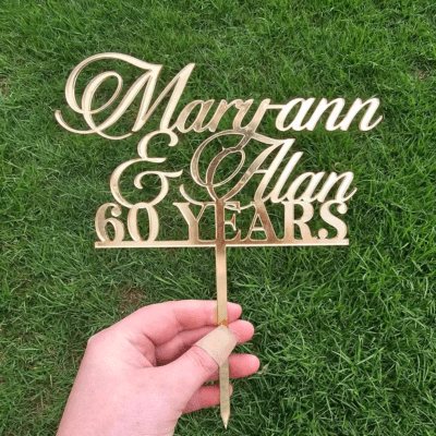 Anniversary cake topper