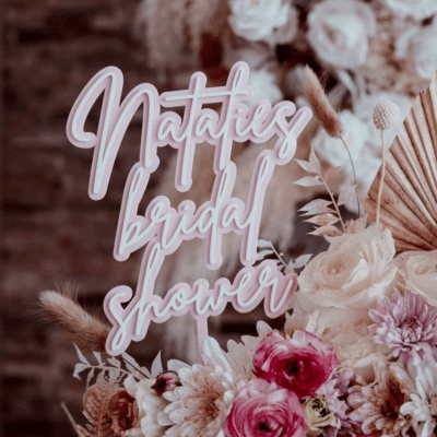 Bridal shower - double acrylic cake topper