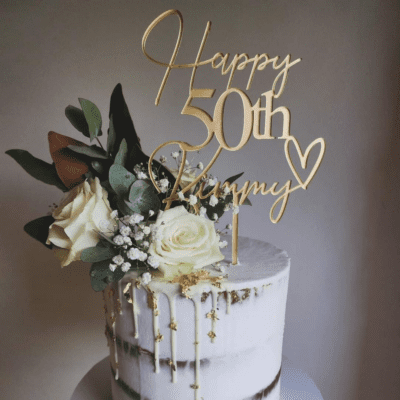 Personalised topper with heart