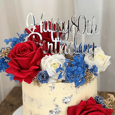 Happy Birthday custom cake topper
