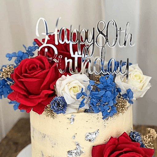 Happy Birthday custom cake topper