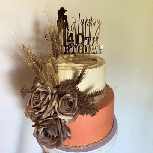 Cowgirl cake topper