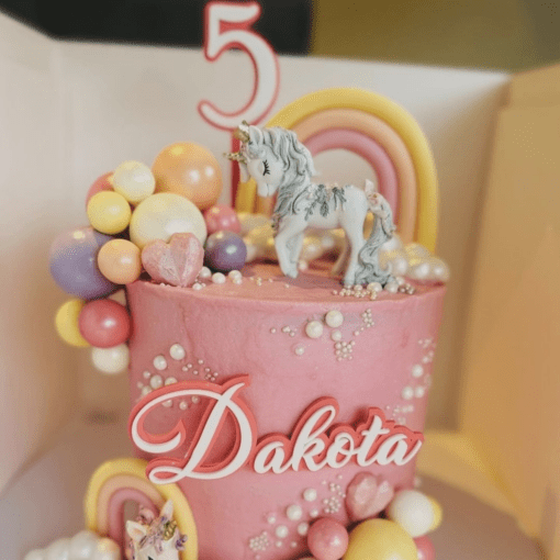double acrylic cake topper set
