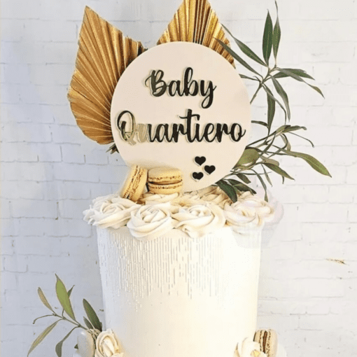 Double acrylic round cake topper