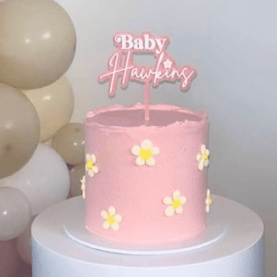 Baby shower cake topper