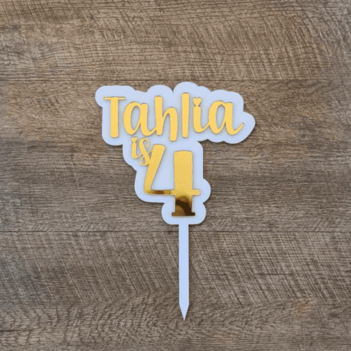 Double acrylic cake topper