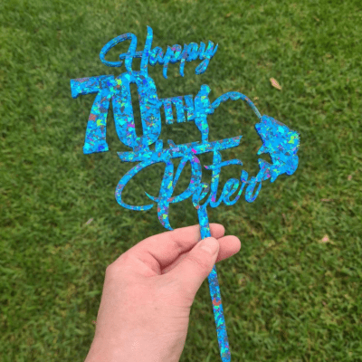 Fishing cake topper