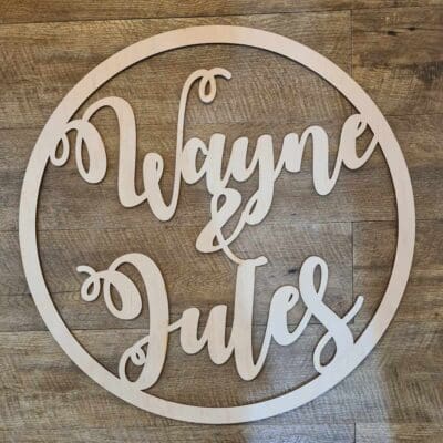 personalised backdrop hoop