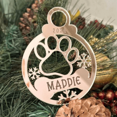 Paw print ornament