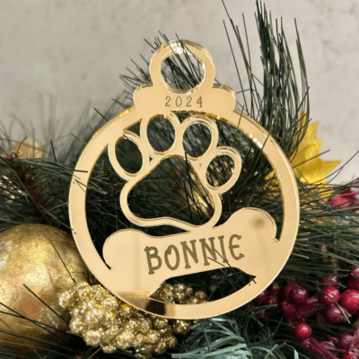 Paw print ornament