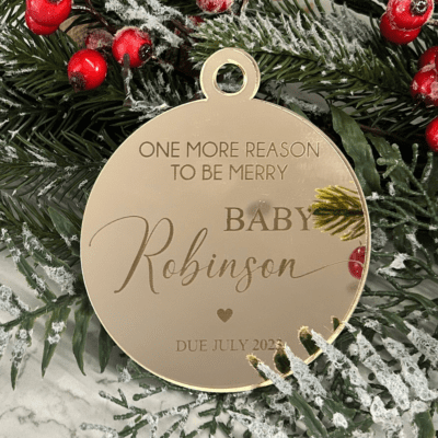 Baby announcement ornament